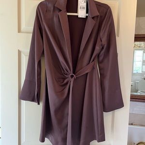 Mango silk shirt dress. New with tags.